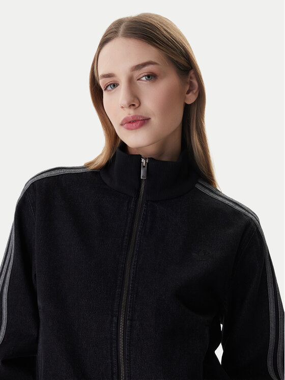 adidas adidas Džinsinė striukė Firebird KD2898 Juoda Regular Fit