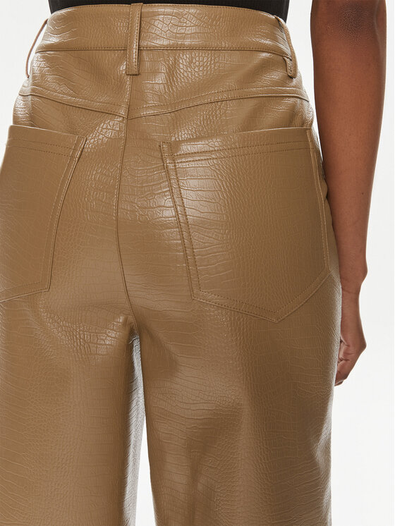 ROTATE ROTATE Pantaloni in similpelle 1121432512 Marrone Regular Fit