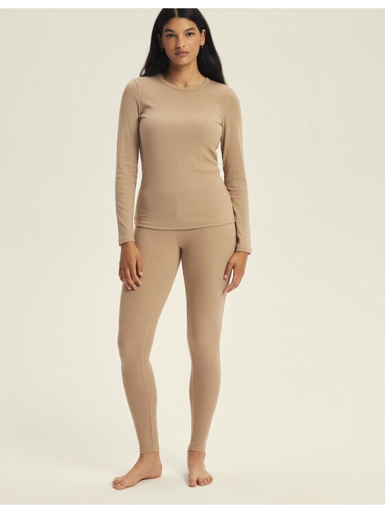Esotiq Esotiq Legginsy 44253 Beżowy Regular Fit
