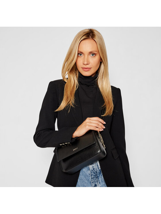 DKNY DKNY Дамска чанта Bryant Md Flap Cbody R82E3467 Черен