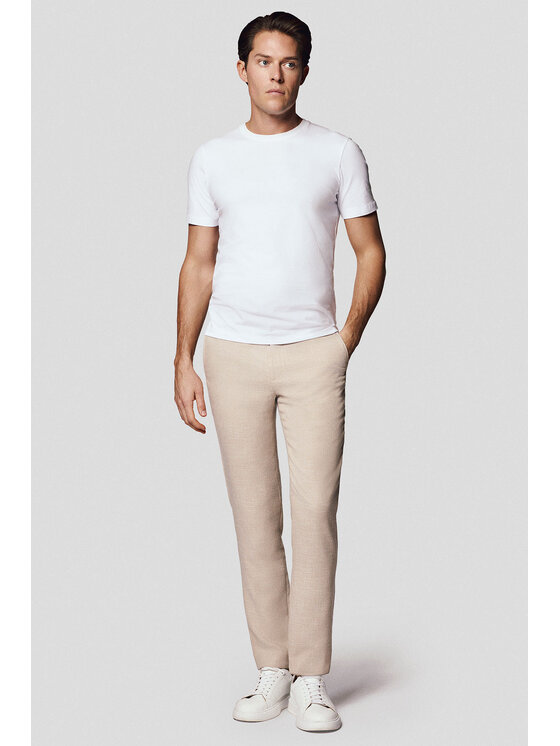 Lancerto Lancerto Spodnie materiałowe Carmine SP131125000004 Beżowy Slim Fit