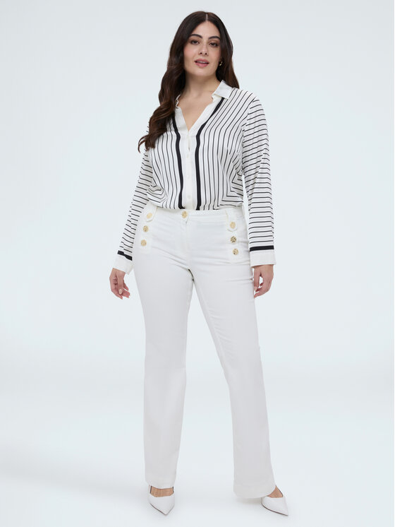 Fiorella Rubino Fiorella Rubino Camicia 5032T001436N0Z3 Bianco A-Line Fit