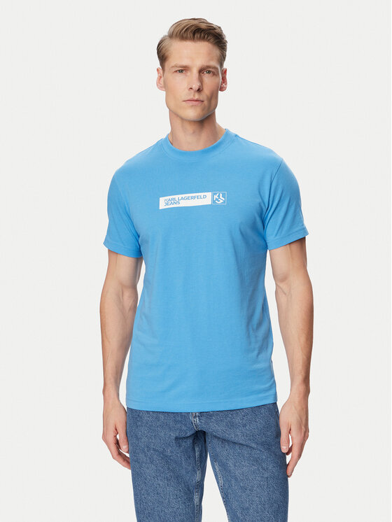 Karl Lagerfeld Jeans Karl Lagerfeld Jeans T-Shirt A1M17112 Blau Slim Fit