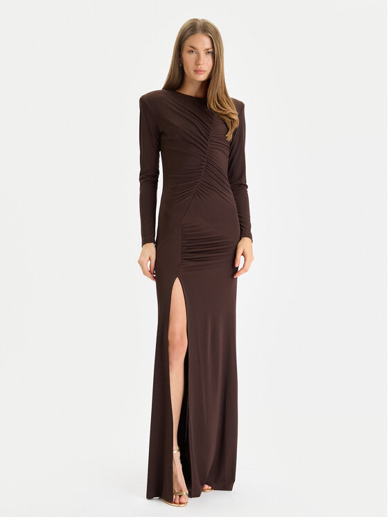 Gaudi Gaudi Официална рокля 521FD14008 Кафяв Slim Fit