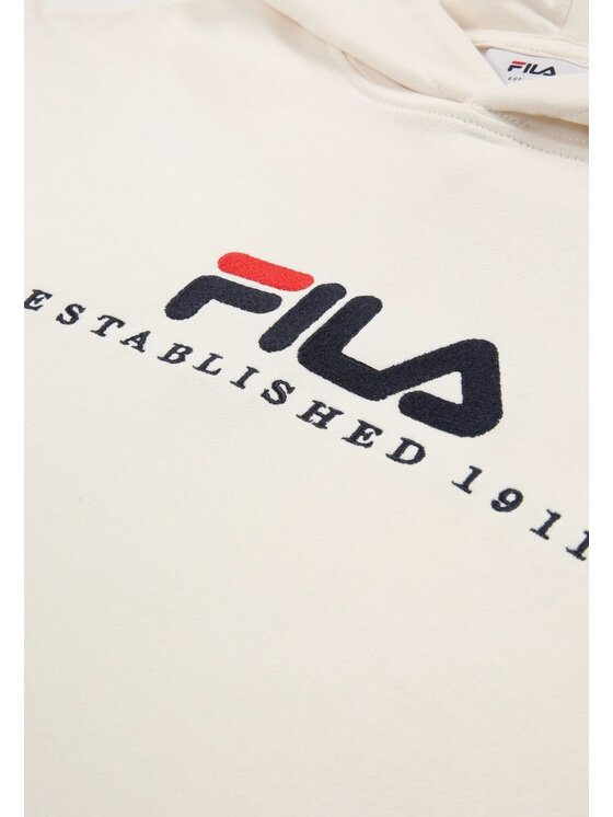 Fila Fila Felpa Valsera regular logo hoodie Écru Regular Fit