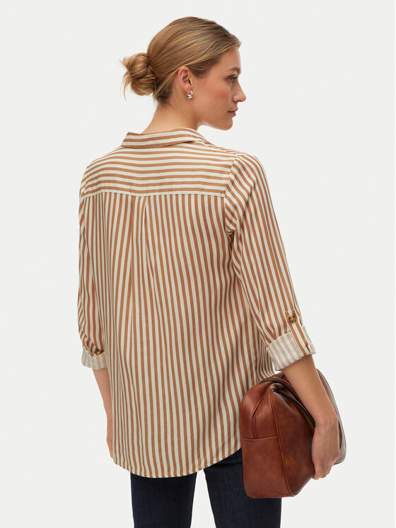 Vero Moda Vero Moda Košeľa Bumpy 10275283 Béžová Regular Fit