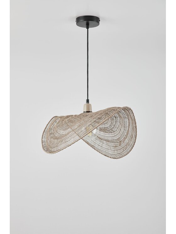 MIAhome MIAhome Lampa wisząca z drucianej siatki Garaine Beżowy