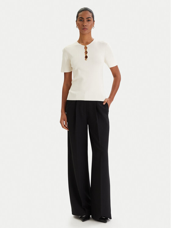 KARL LAGERFELD KARL LAGERFELD Bluse B1W18014 Écru Slim Fit