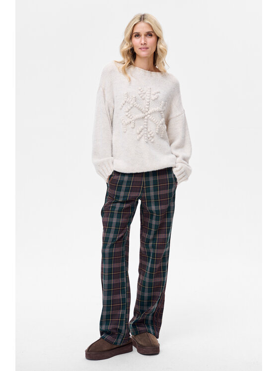blue shadow blue shadow Sweter Per Écru Regular Fit