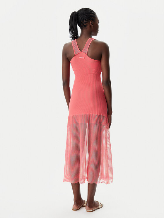 PINKO PINKO Sukienka dzianinowa 104802 A2GJ Koralowy Regular Fit