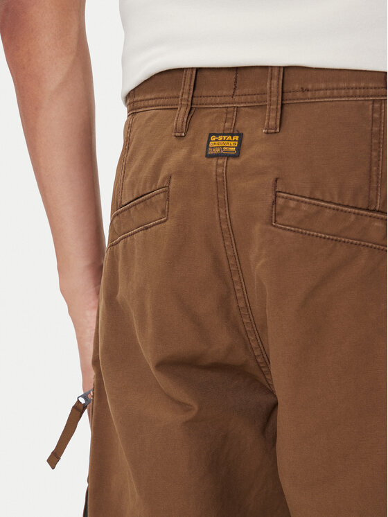 G-Star Raw G-Star Raw Hlače R-3N D25224-D191 Smeđa Straight Fit