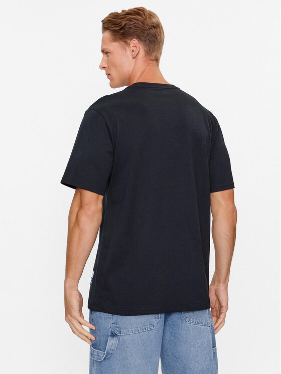 Converse Converse Marškinėliai Chuck Retro Ct Collegiate Ss Tee 10025293-A01 Juoda Regular Fit