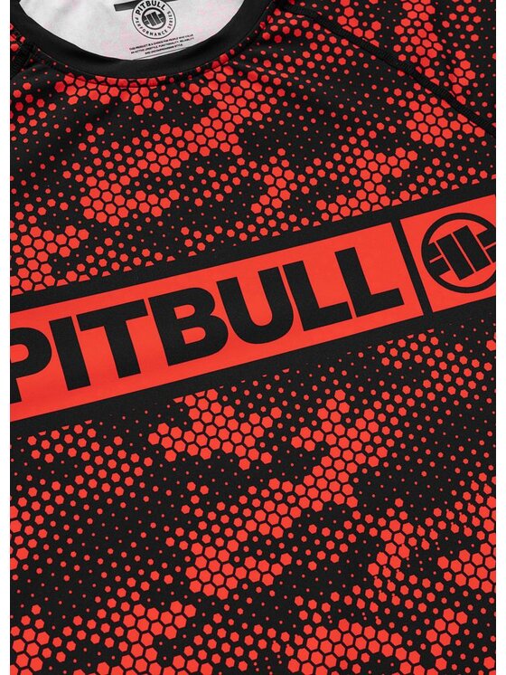 PITBULL PITBULL Koszulka techniczna HEX CAMO HILLTOP Czerwony Regular Fit