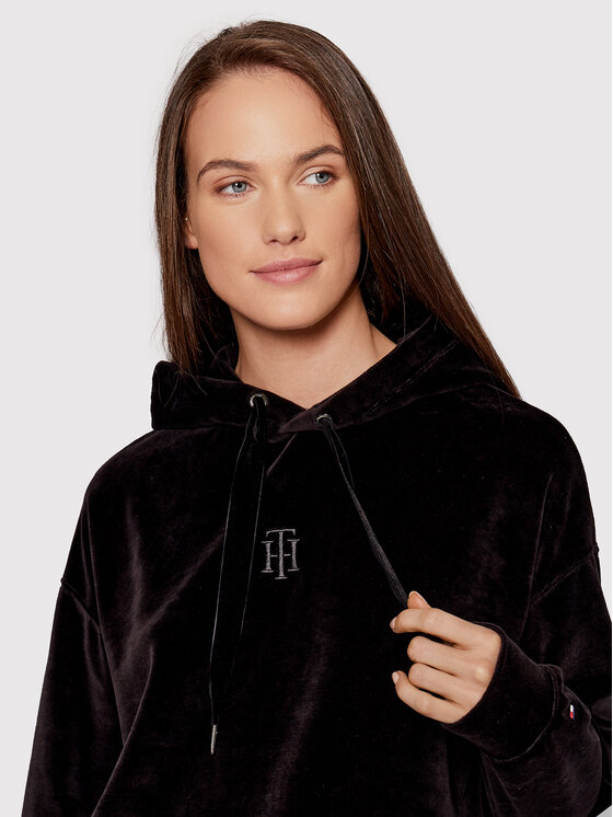Tommy hilfiger velvet sweatshirt discount