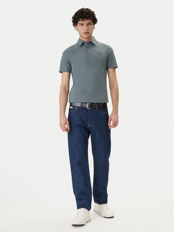 Guess Guess Polo M6RP02 KD202 Niebieski Slim Fit