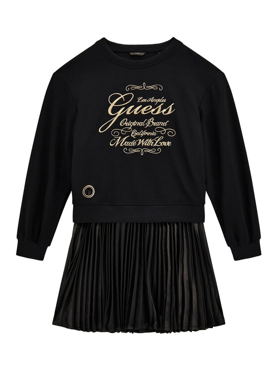 Guess Guess Igapäevane kleit J5BK31 KAUH0 Must Regular Fit