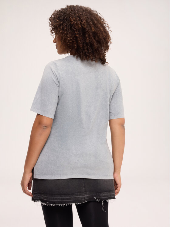 Fiorella Rubino Fiorella Rubino T-Shirt G02UL009683N013 Szary Regular Fit