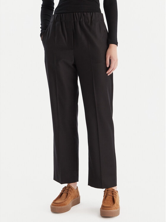 Weekend Max Mara Weekend Max Mara Medžiaginės kelnės Hataley 2525136022 Juoda Regular Fit