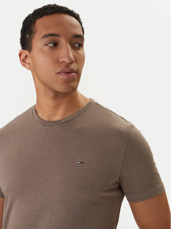 Tommy Jeans Tommy Jeans Tricou DM0DM20363 Bej Slim Fit