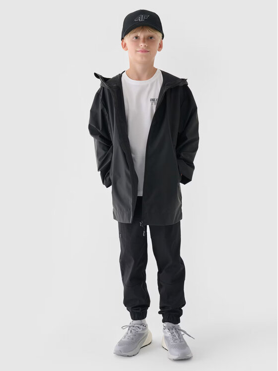 4F 4F Μπουφάν μεταβατικό 4FJWSS24TJACU217-20S Μαύρο Regular Fit