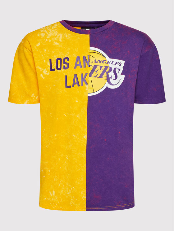 NEW ERA LA LAKERS SPLIT GRAPHIC PURPLE T-SHIRT