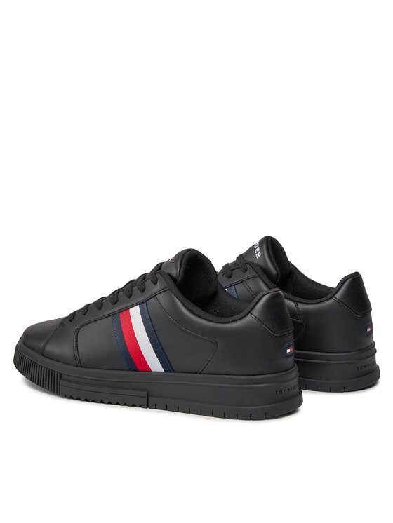 Tommy Hilfiger Tommy Hilfiger Tenisice Supercup Lth Stripes Ess FM0FM04895 Crna