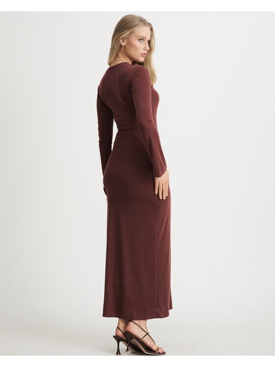 Le Songe Le Songe Sukienka codzienna MILA Brązowy Basic Fit