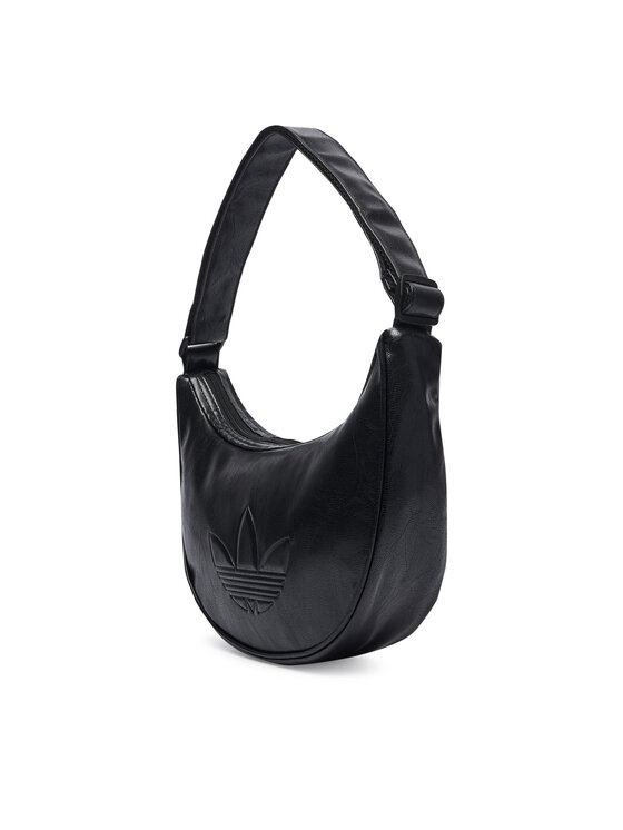 adidas adidas Torebka Adicolor Half Crescent Bag Metallic Pu KR1546 Czarny