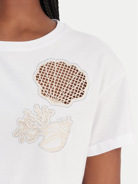 Liu Jo Liu Jo T-krekls WA6413 JS904 Balts Regular Fit