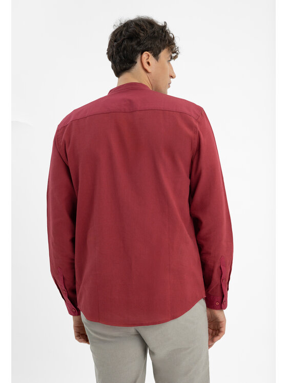 Volcano Volcano Koszula K-BASTO Czerwony Regular Fit