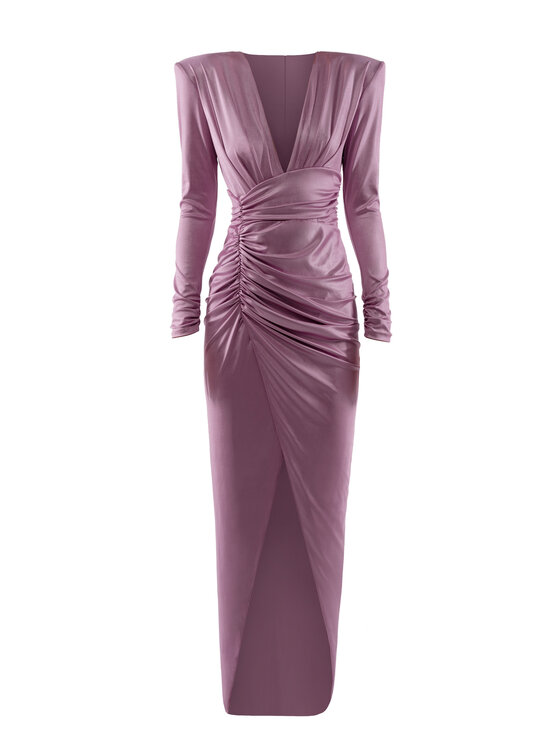 sax35th sax35th Sukienka wieczorowa STARDUST Fioletowy Slim Fit