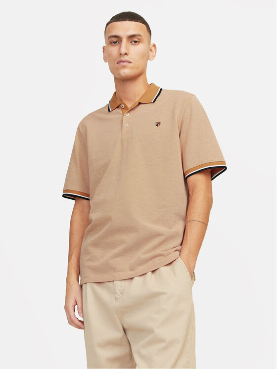 Jack&Jones Jack&Jones Pólóing Bluwin 12169064 Narancssárga Regular Fit