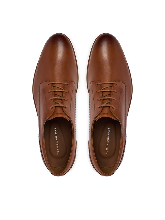 Tommy Hilfiger Tommy Hilfiger Cipele Hilfiger Leather Dress Shoe FM0FM05777 Smeđa
