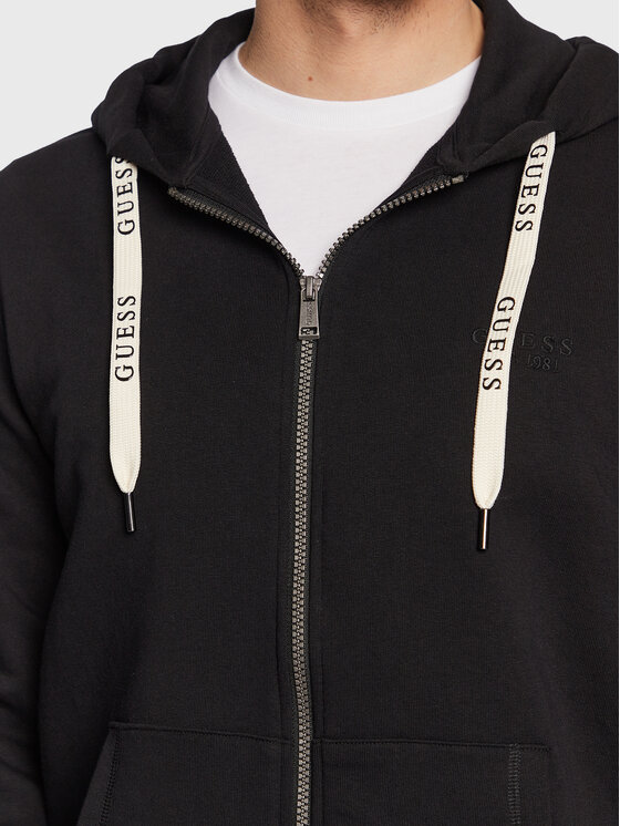 Guess Guess Džemperis Brooks M3RQ48 KBK32 Juoda Slim Fit