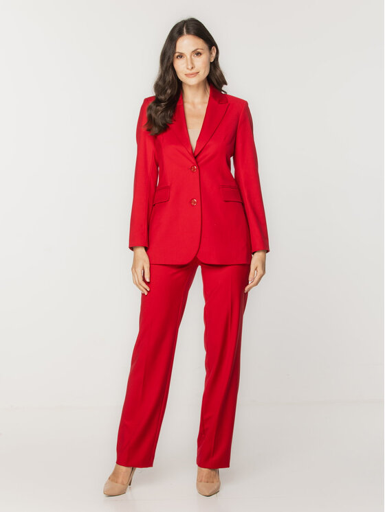 Willsoor Willsoor Marynarka 67839 Czerwony Regular Fit