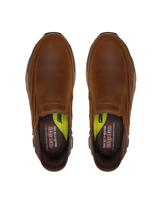 Skechers Skechers Sneakersy Skechers Slip-Ins Respected - Elgin Brązowy