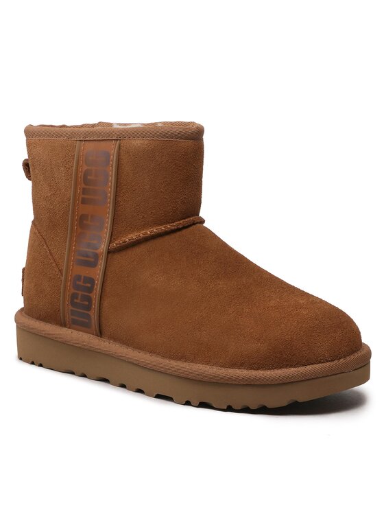 Ugg Ugg Μπότες Χιονιού W Classic Mini Side Logo II 1134962 Καφέ