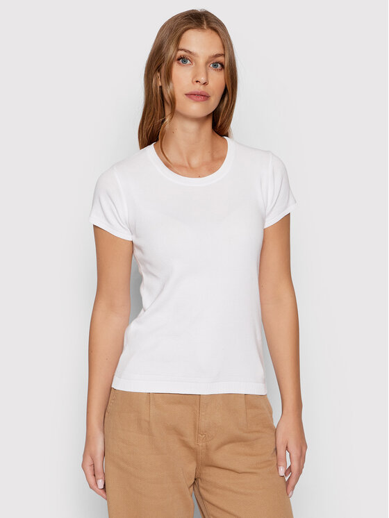 United Colors Of Benetton United Colors Of Benetton T-krekls 1091D1M10 Balts Regular Fit