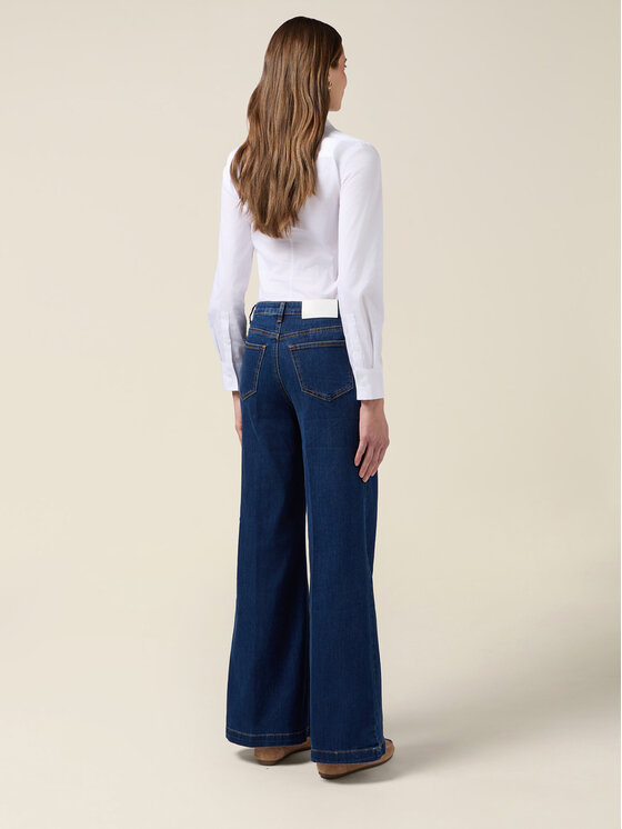 Oltre Oltre Jeansy P457R008881N024 Niebieski Flare Fit