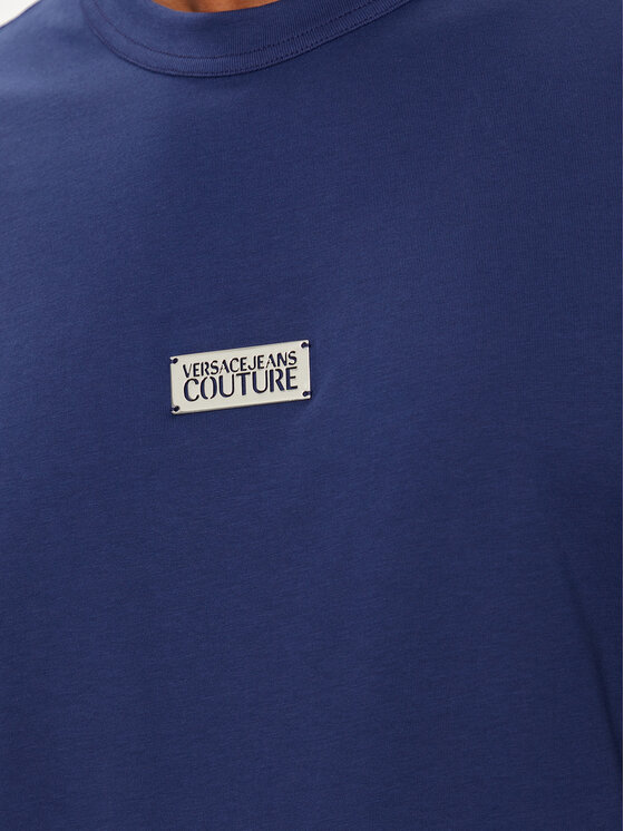 Versace Jeans Couture Versace Jeans Couture T-Shirt 77GAHT08 Granatowy Regular Fit