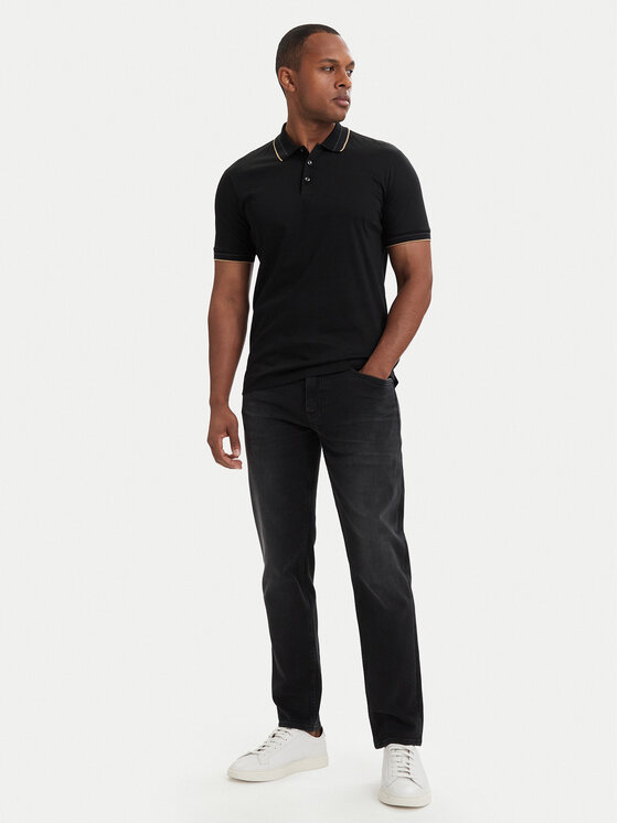 BOSS BOSS Poloshirt H-Phillipson 195 50565587 Schwarz Slim Fit