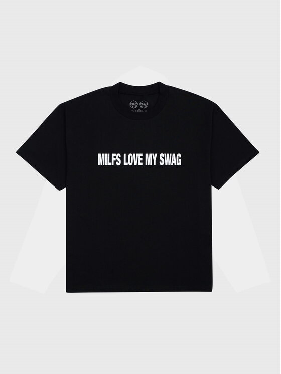 2005 2005 T-Shirt Swag Czarny Oversize