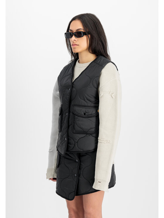 Alpha Industries Alpha Industries Kamizelka ALS Gilet Vest Women Czarny Regular Fit
