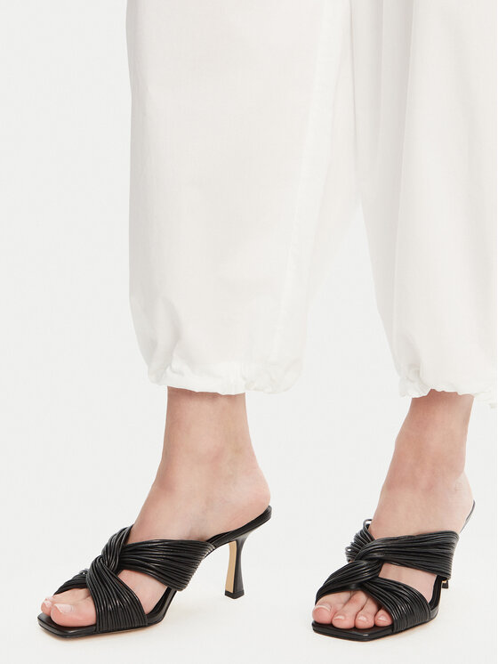 PINKO PINKO Hlače iz tkanine 105210 A2LD Bela Relaxed Fit