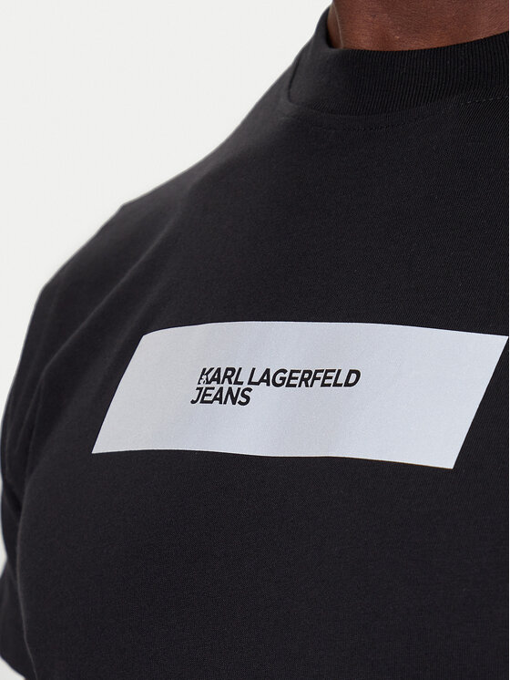 Karl Lagerfeld Jeans Karl Lagerfeld Jeans Tričko A4M17019 Čierna Slim Fit