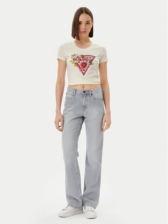 Guess Guess T-Shirt W5GI10 J1314 Biały Slim Fit