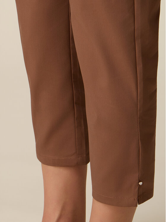 Oltre Oltre Spodnie materiałowe P737R009311N022 Kremowy Cropp Fit