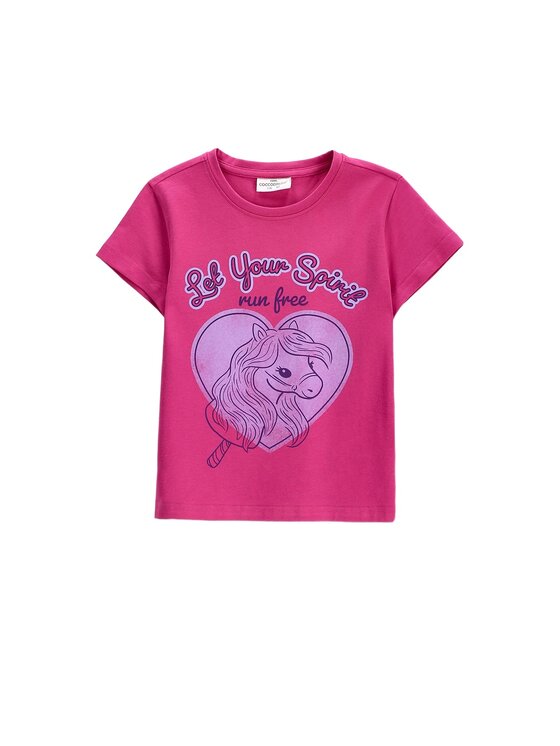 Coccodrillo Coccodrillo T-Shirt ZC6143201HGK-007 Różowy Regular Fit