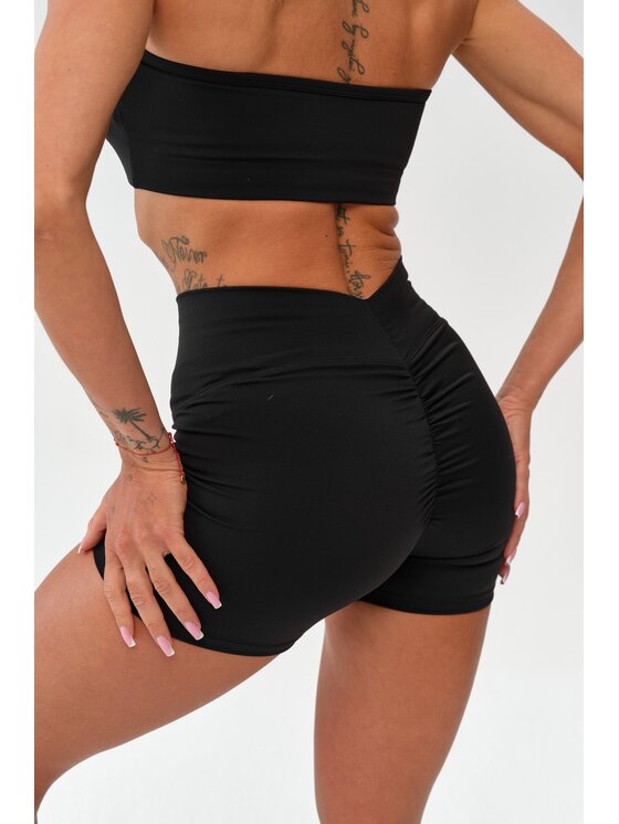 ROUGH RADICAL ROUGH RADICAL Pantaloncini sportivi ZOYA PUSH-UP SHORTS Nero Slim Fit