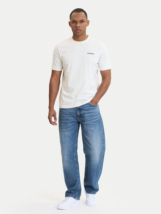 Napapijri Napapijri T-krekls S-Flint NP0A4FZZ Écru Regular Fit